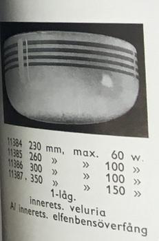 Harald Notini, a ceiling lamp model "11386", Arvid Böhlmarks Lampfabrik, 1930s.