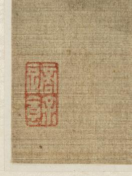 Two Chinese paintings, unidentified artist, watercolour and ink on silk and paper, China, 20th century.