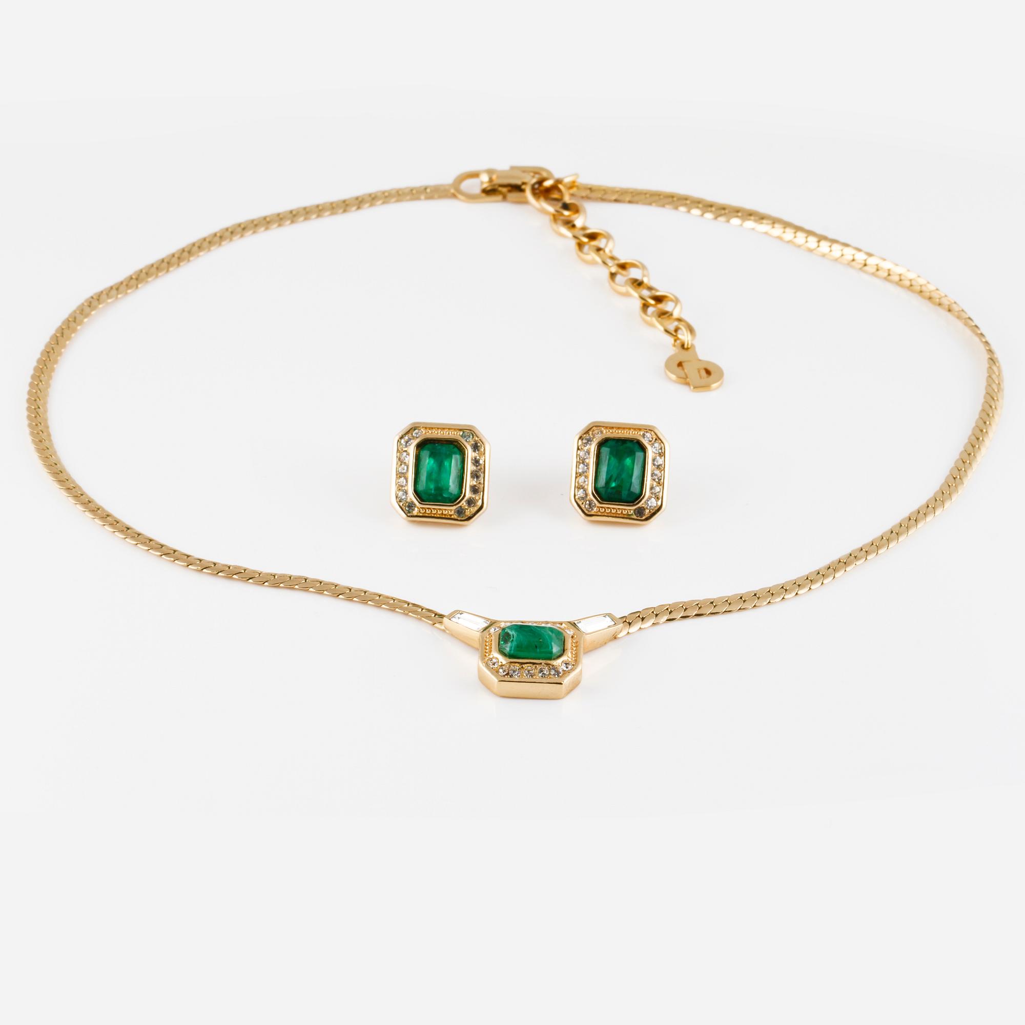 COLLIER SAMT ÖRHÄNGEN, Christian Dior.