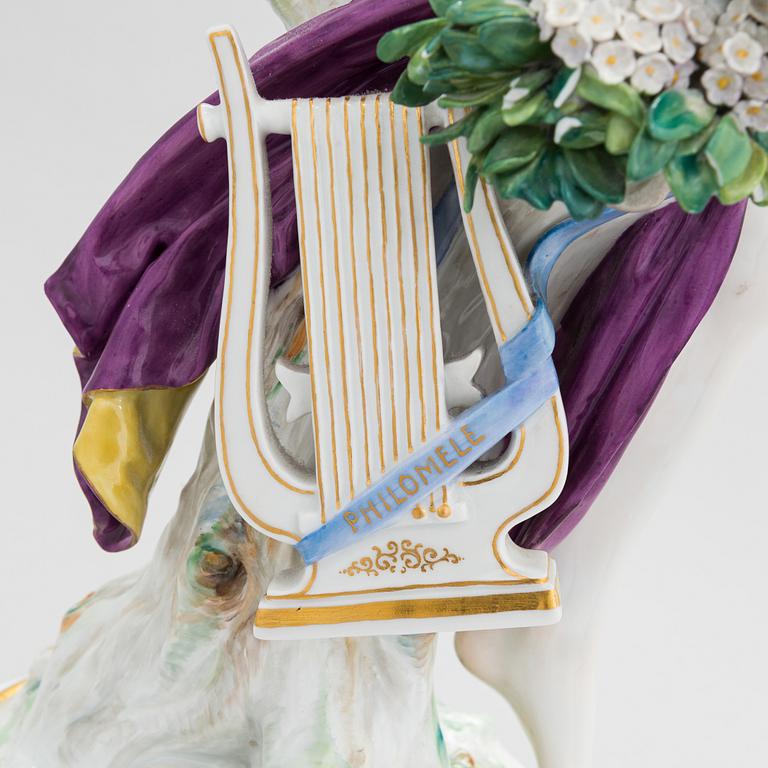 A Meissen Cupid porcelaine figure, 20th century.