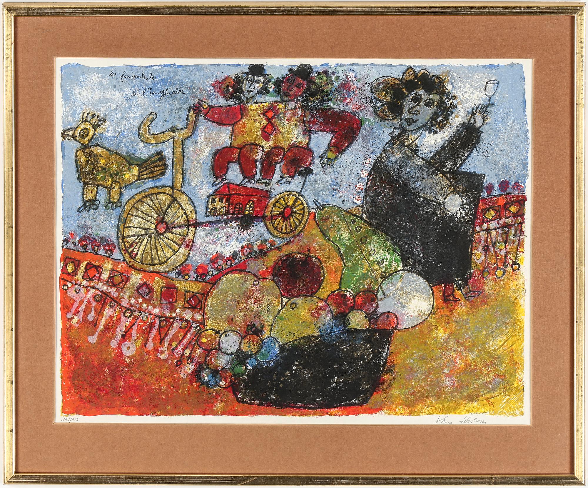 THEO TOBIASSE, färglitografi, signerad och numrerad 117/150.