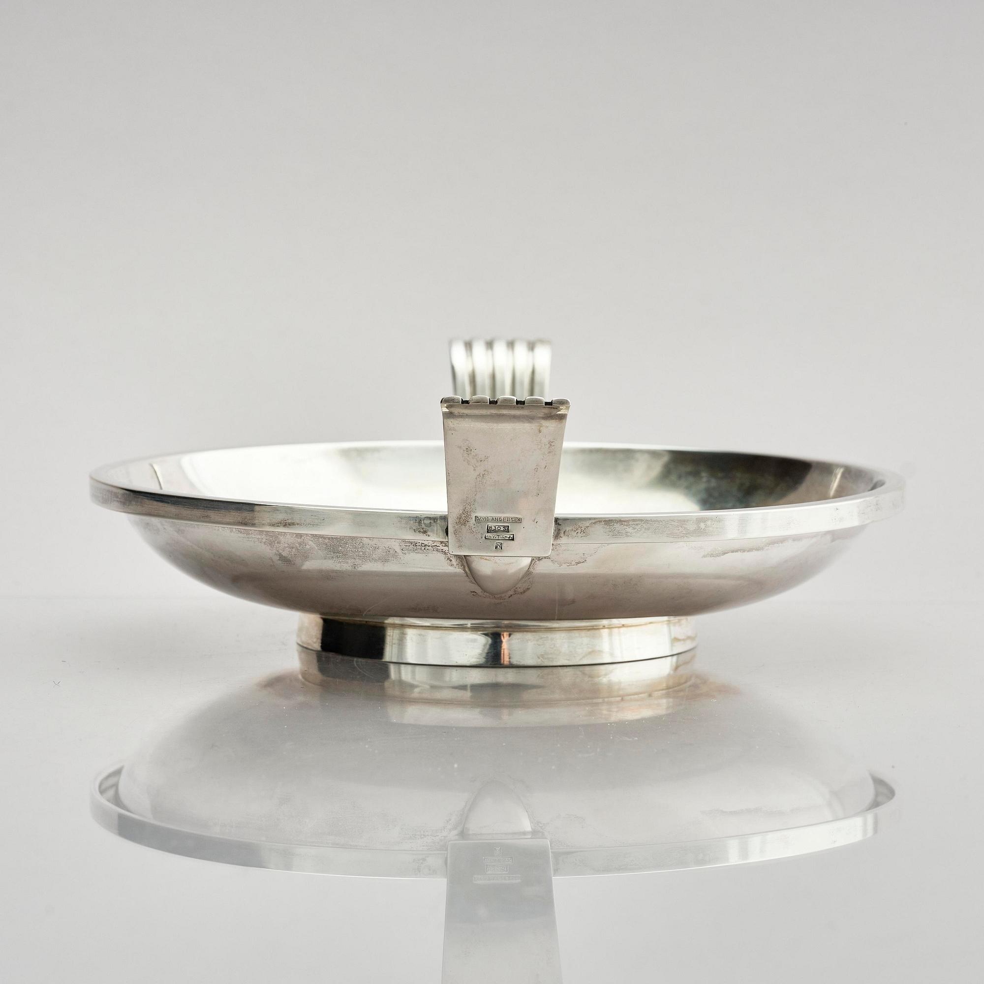 David Andersen, skål, silver, Norge 1900-talets mitt.