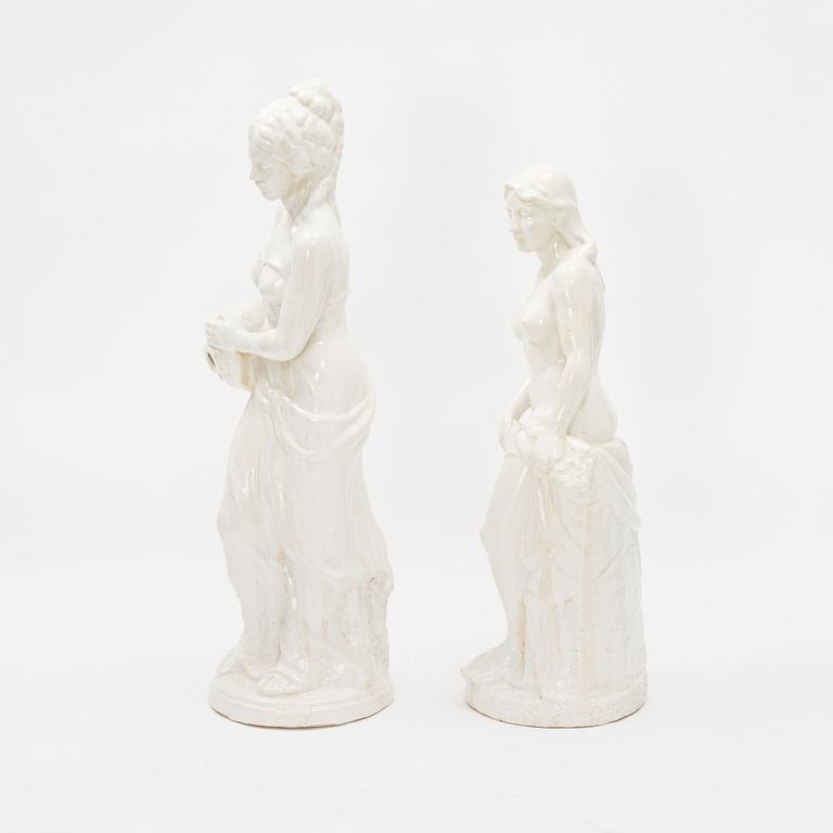 A pair of ceramic sculptures, late 20th Century.