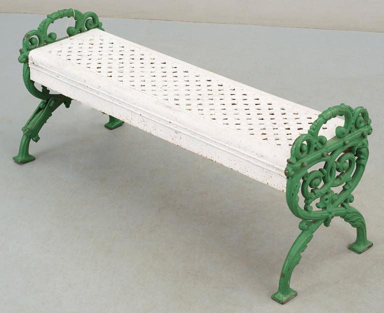 TRÄDGÅRDSBÄNK, gjutjärn, 1800-talets slut.