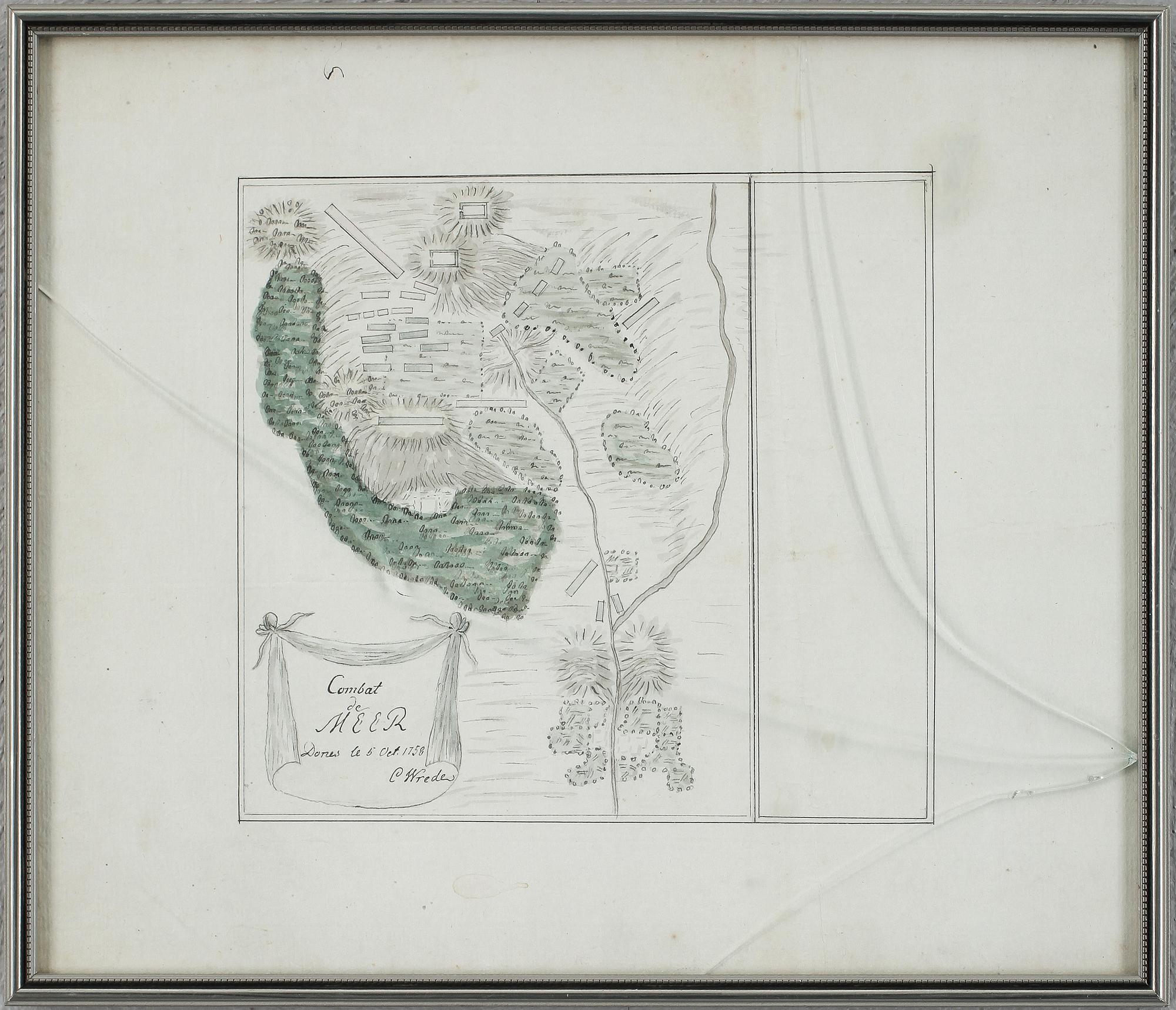 KARTOR, 2 st, öfver situationerna vid Wärrelä 1789 och 1790 resp Combat de Meer, 1758.