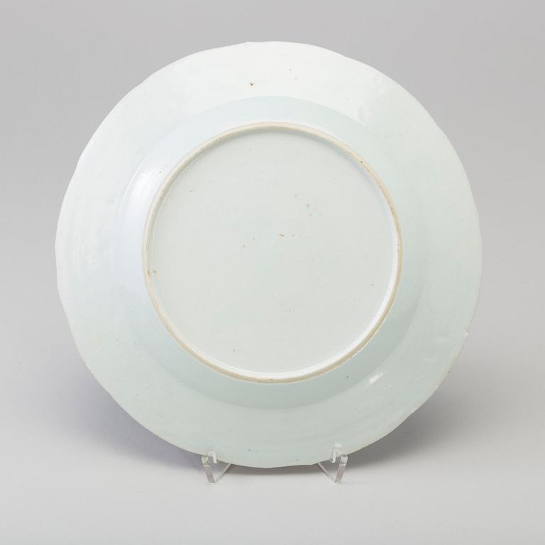Four famille rose export porcelain plates, Qing dynasty, Qianlong (1736-95).