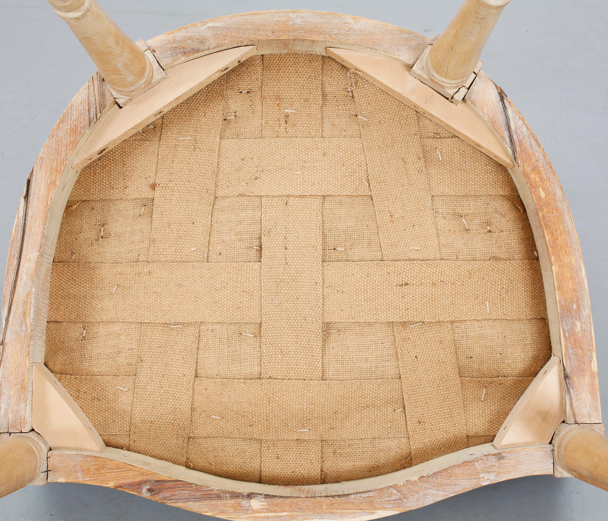 KARMSTOL, rokokostil, 1800-talet.