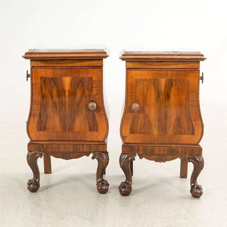 Nightstands, a pair, first half of the 20th century.