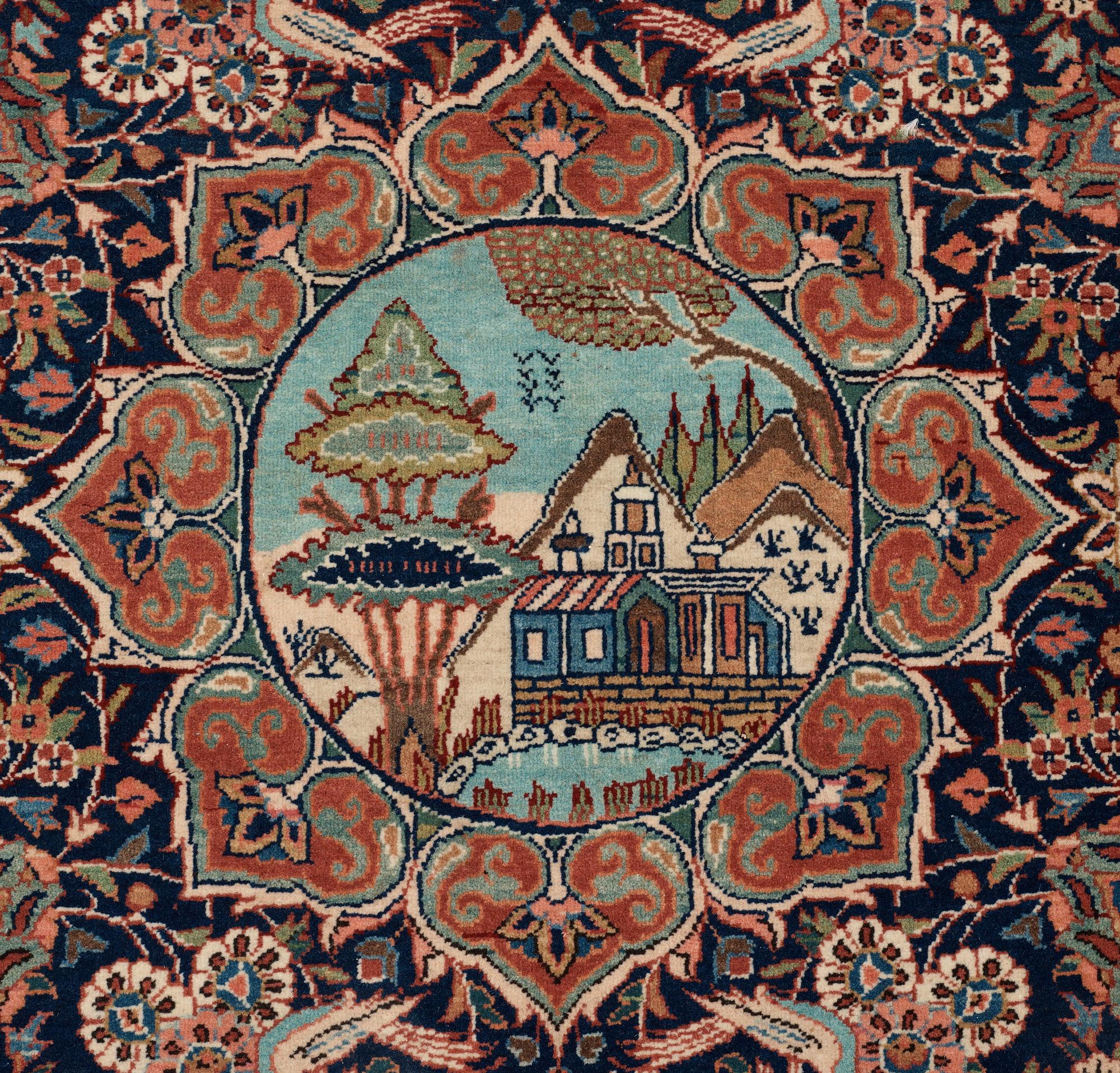 SEMI-ANTIQUE KASHAN. 197,5 x 133 cm.