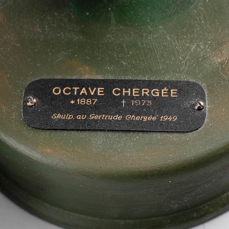 SKULPTURER, 2 st, gips/keramik, Gertrude Chergée, 1900-talets andra hälft.