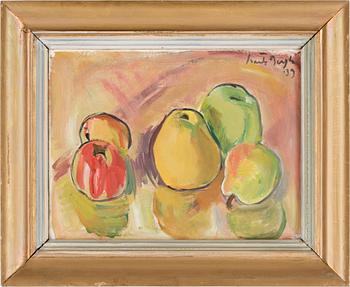 SVANTE BERGH, olja på pannå. Sign o dat -39.