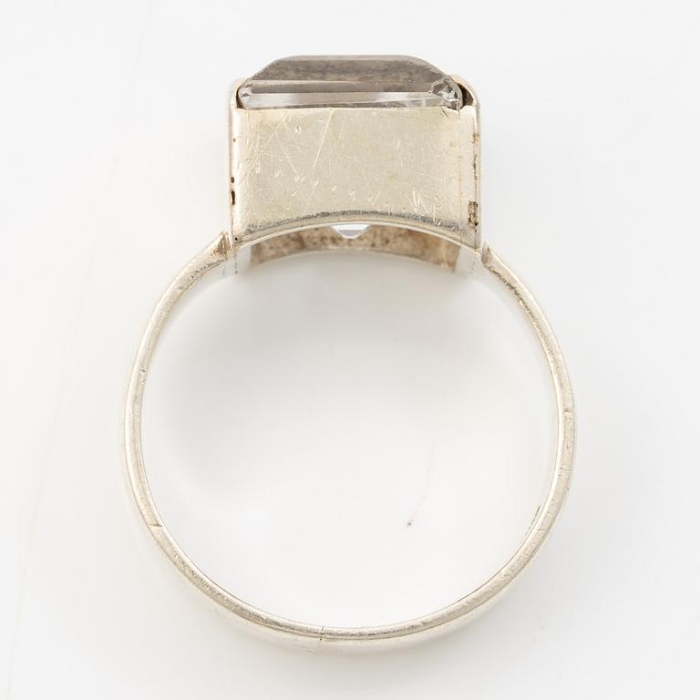 Wiwen Nilsson, ring silver with rock crystal.