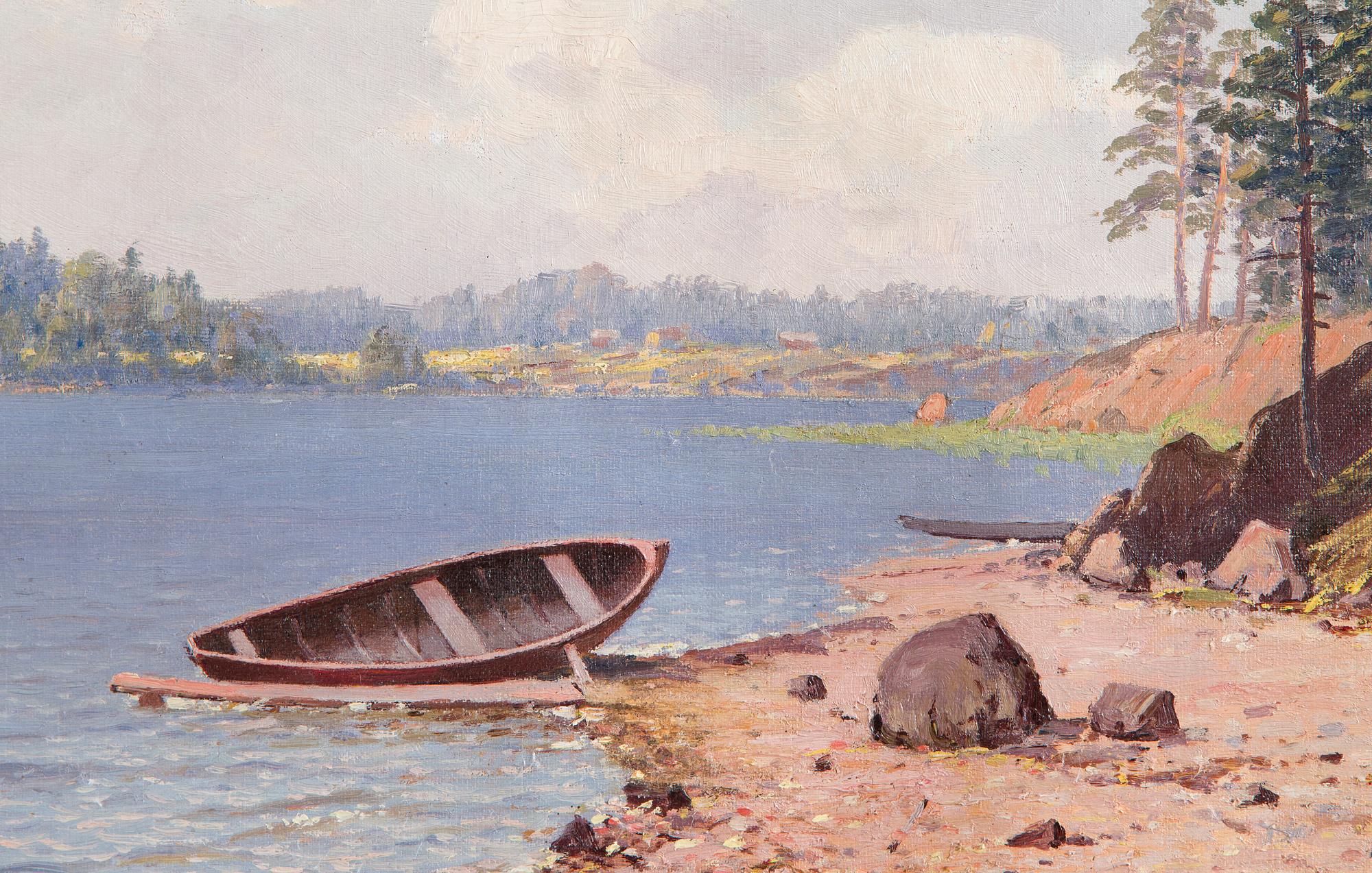 Eugen Taube, Boat by the beach.