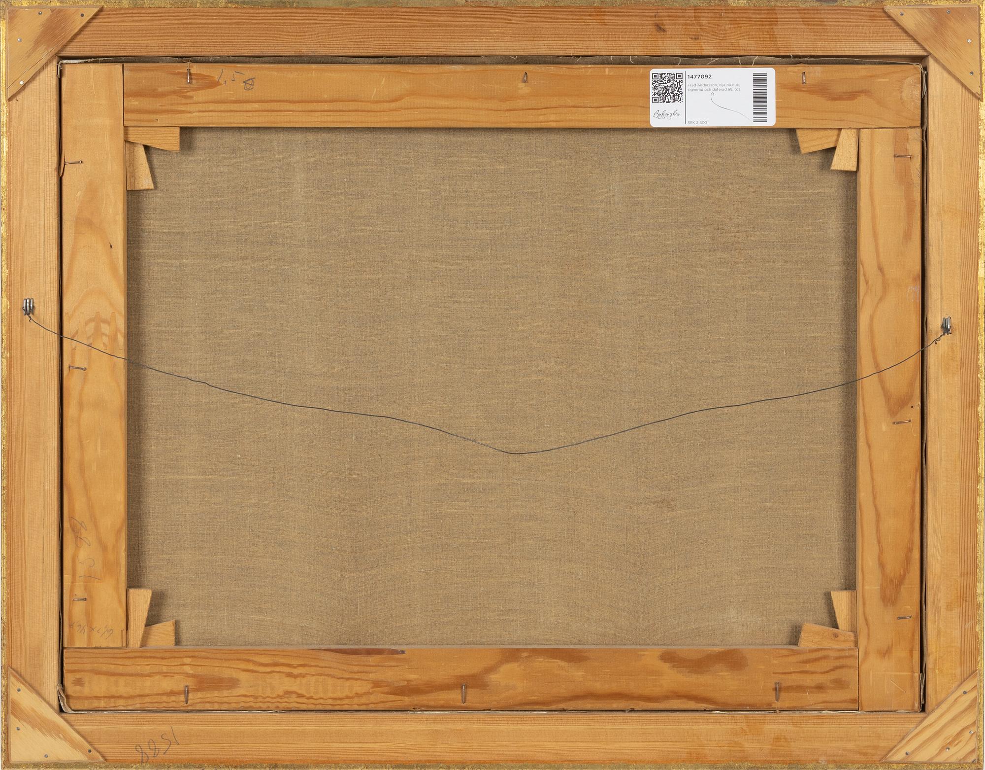 Fred Andersson, oil on canvas, signed and dated -71.