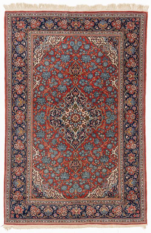Rug, semi-antique Keshan. 205 x 142 cm.