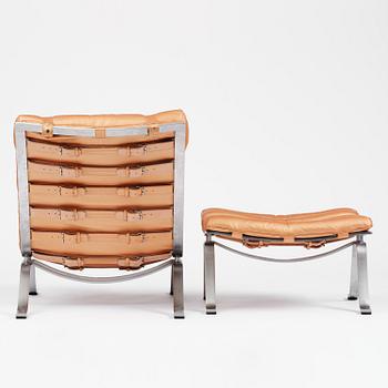 Arne Norell, an "Ari" easy chair with ottoman, Norell Möbel, Aneby, ca 2020.