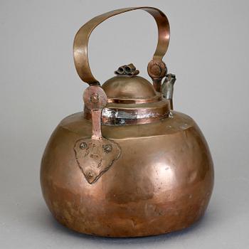 KAFFEPANNA, koppar, 1800-talets början.