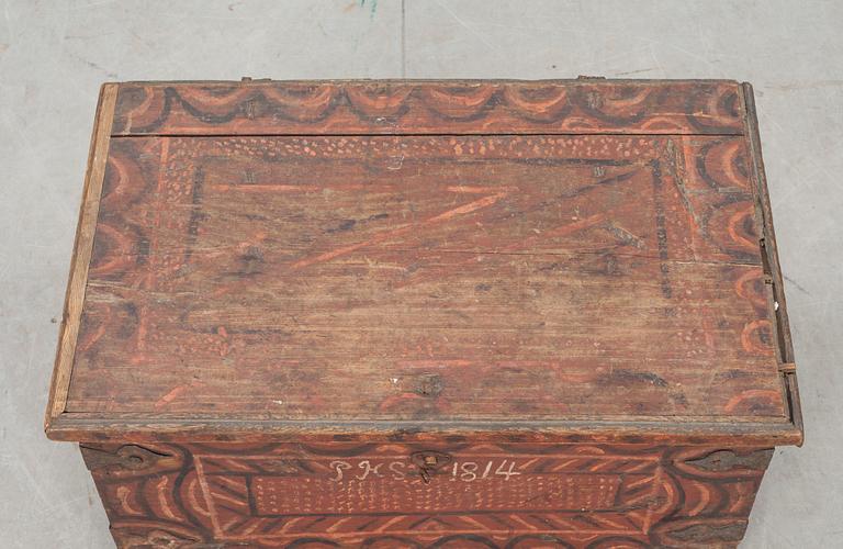 KISTA, mindre modell, allmoge, troligen Värmland, daterad 1814.