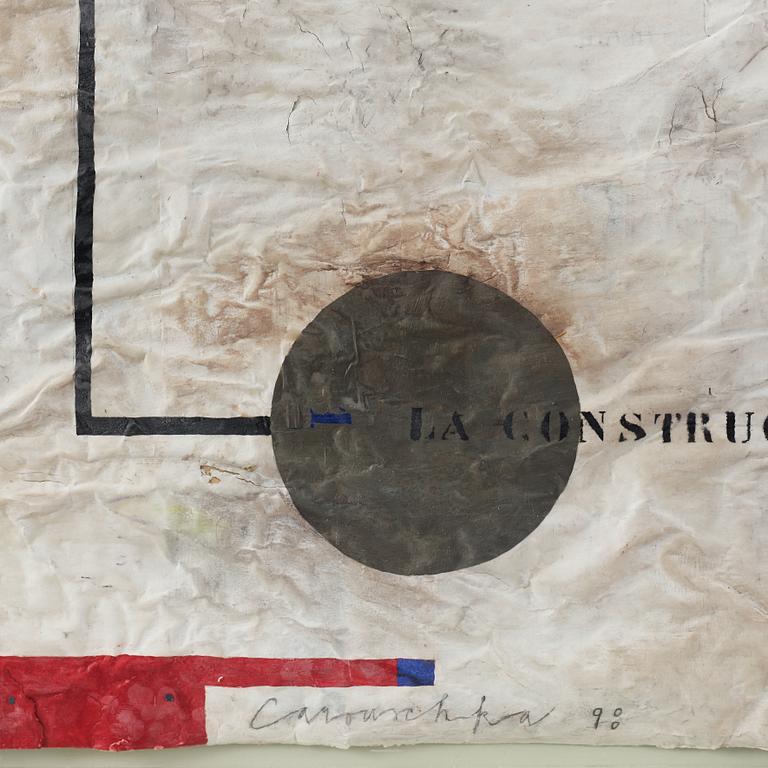 CAROUSCHKA STREIJFFERT, blandteknik och collage på kartong, signerad och daterad 98.