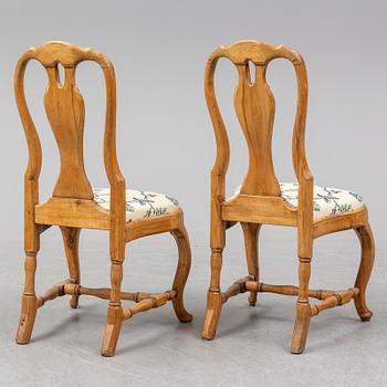 A pair of Swedish Rococo armchairs, 18th ct.