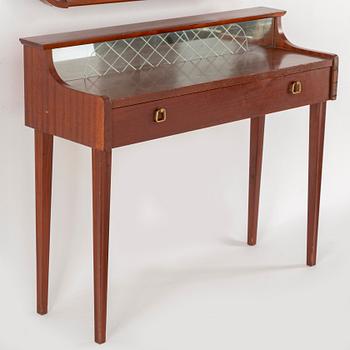 A mirror and table, Glas & Trä, Hovmantorp, 1950s.