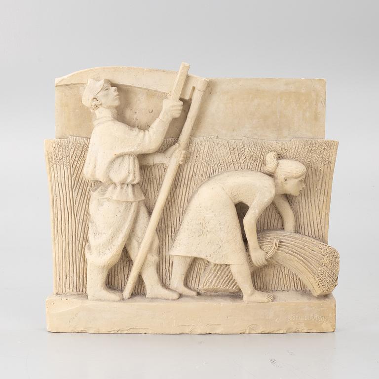 Stig Blomberg, relief, gipsförlaga till M/S Stockholm (1941).
