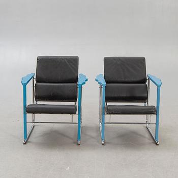 Yrjö Kukkapuro a pair of Experiment armchairs for Avarte 1980s.