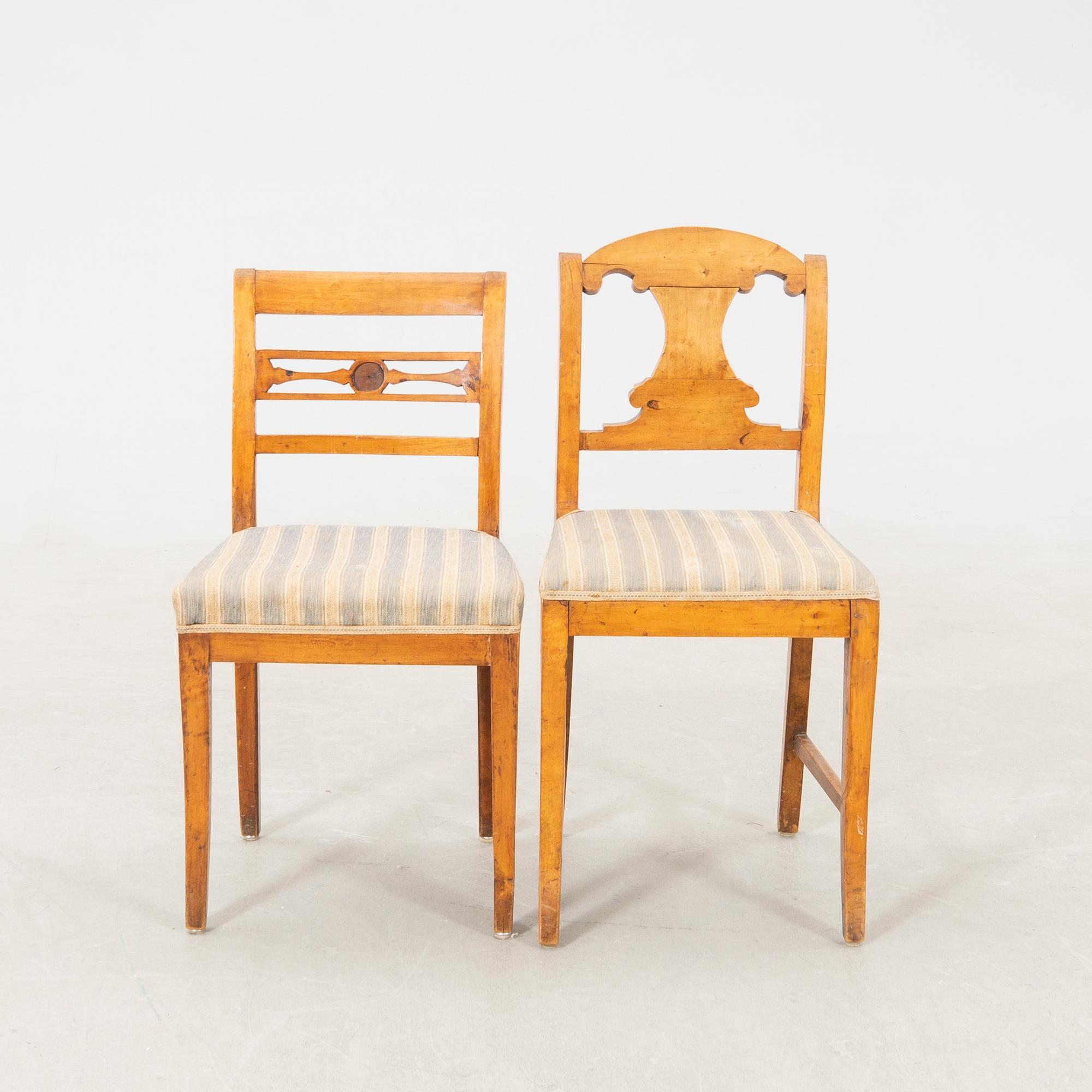 Chairs 2 pcs Late Empire mid-19th century.