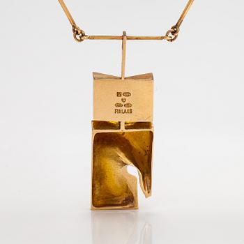 Björn Weckström, Halsband "Narcissos", 14K guld, bergskristall och rökkvarts. Lapponia 1969.