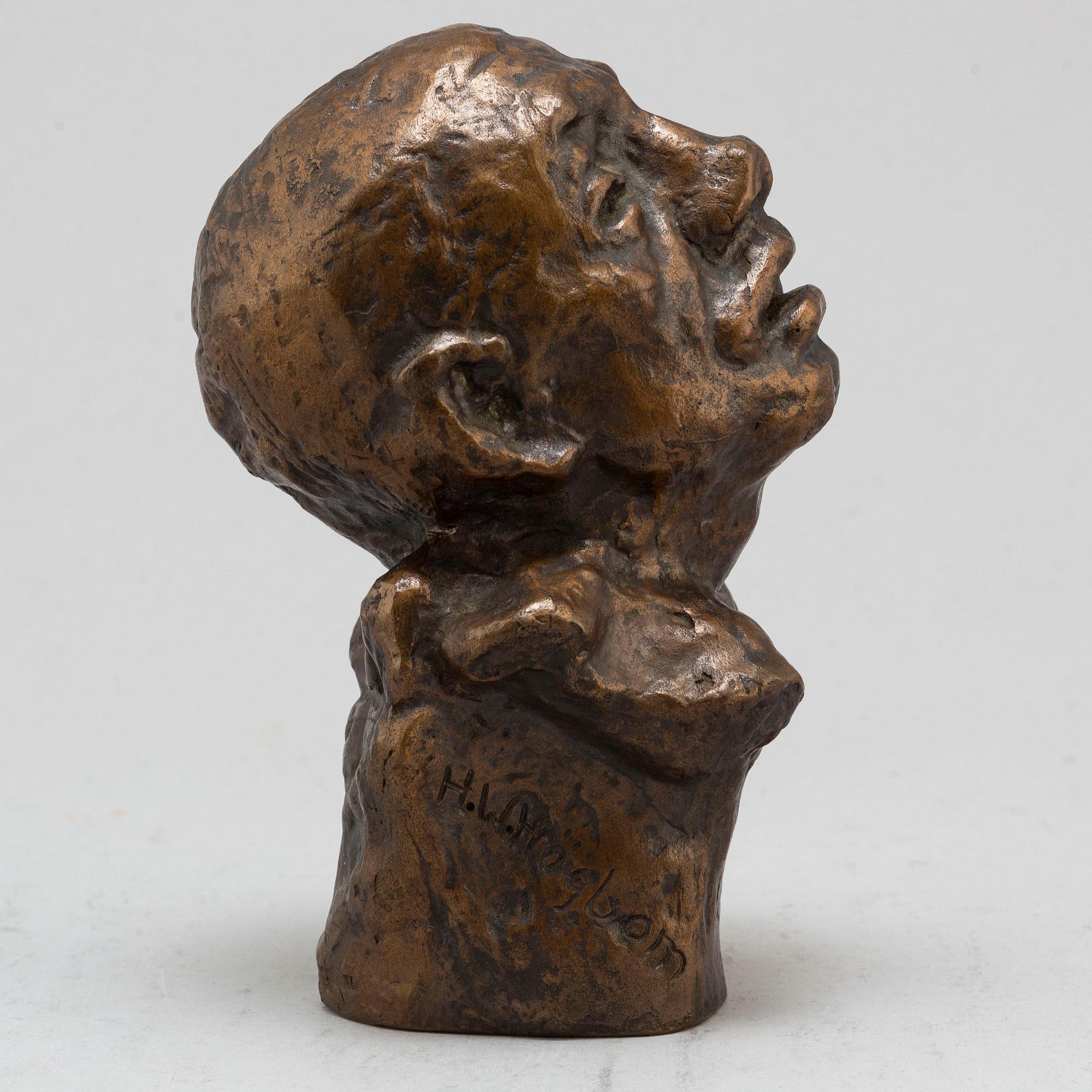 HELGE HÖGBOM, sculpture, bronze, brown patina, signed H.W.Högbom and with foundry mark AB Malmö butiksmontering.