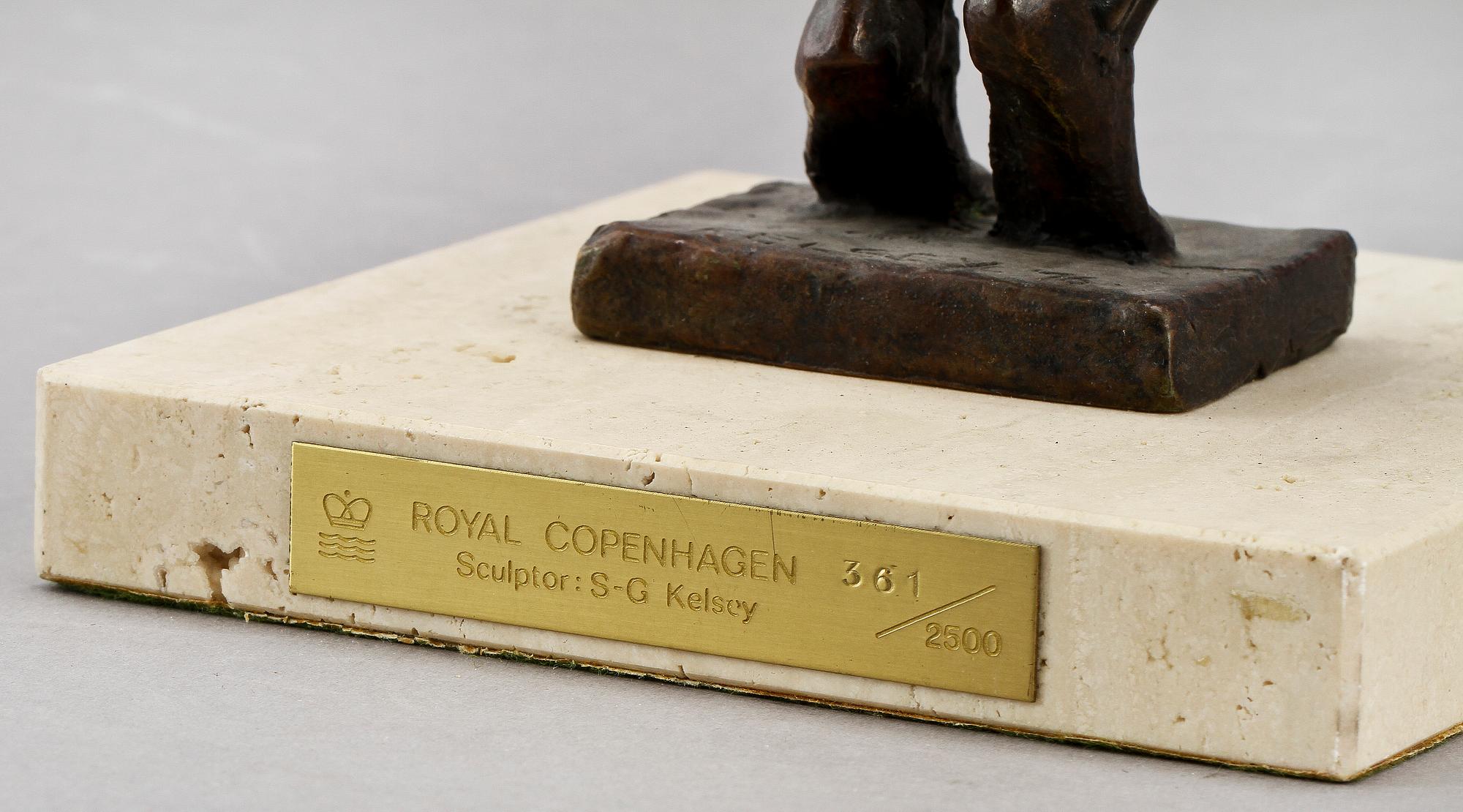 STERETT-GITTINGS KELSEY, skulptur, brons, Royal Copenhagen, sign Kelsey, dat 76 samt nr 361/2500.