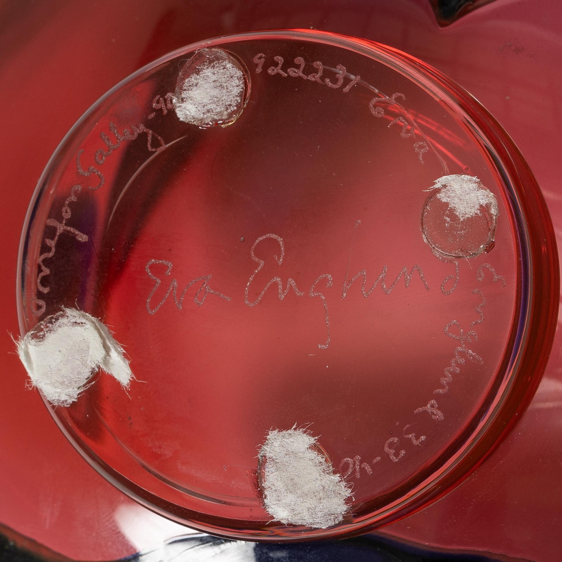 Eva Englund, a glass vase, Orrefors 1990.