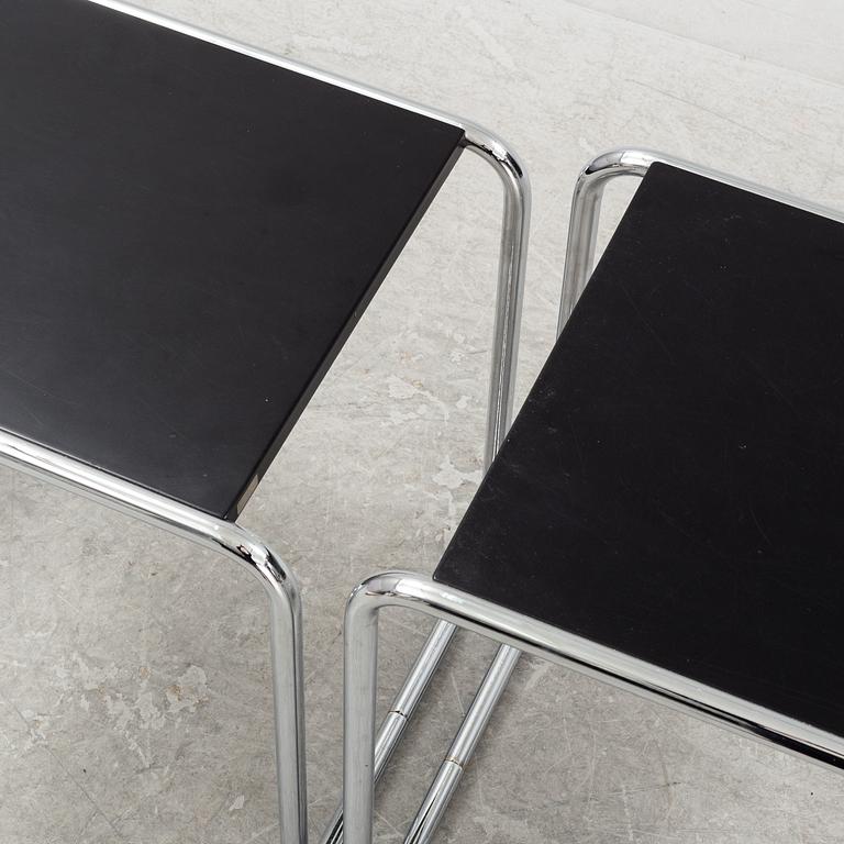 Marcel Breuer, satsbord, modell B9, 4 delar, Thonet.
