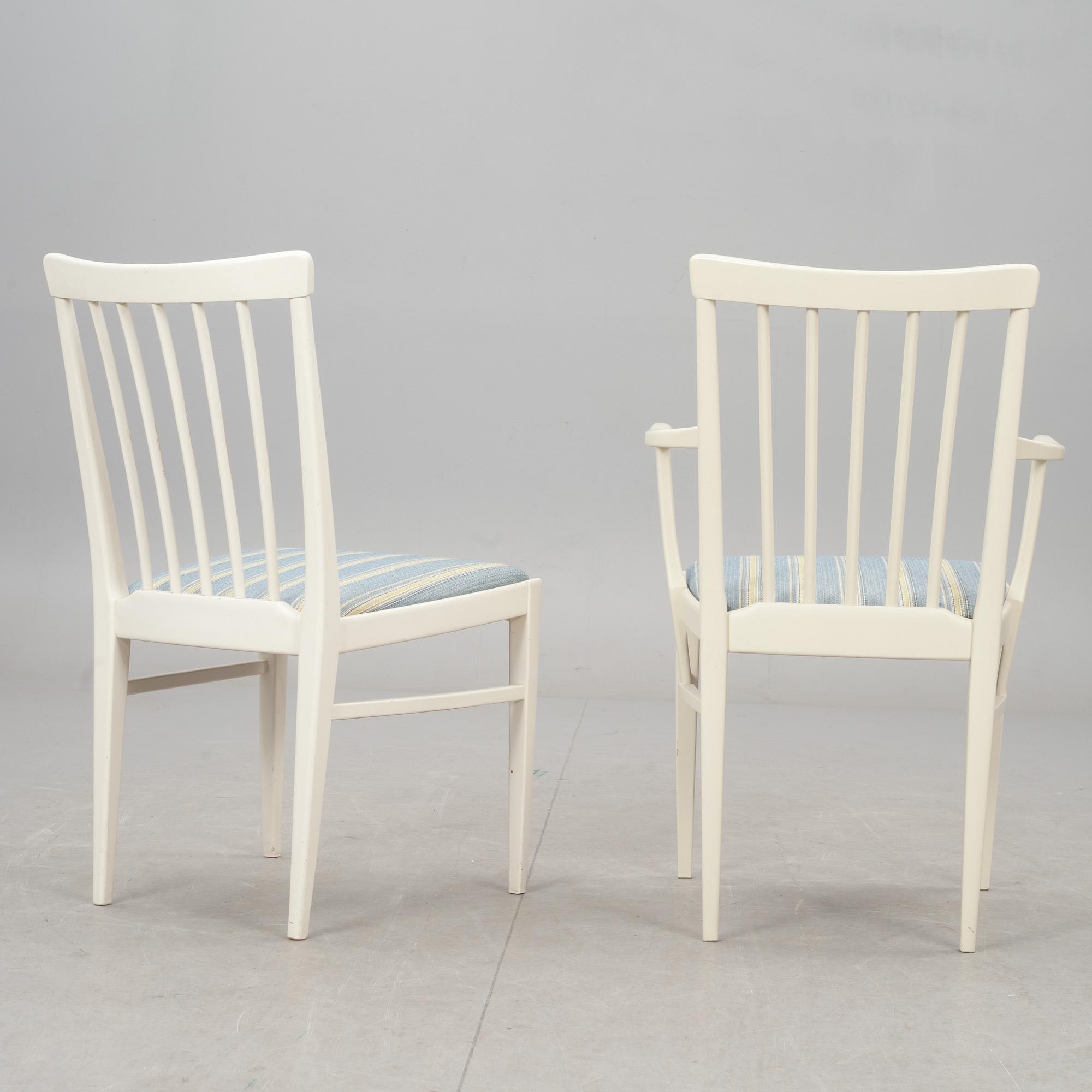 MATBORD samt STOLAR, 8 st. "Herrgården", Carl Malmsten för Bodafors.