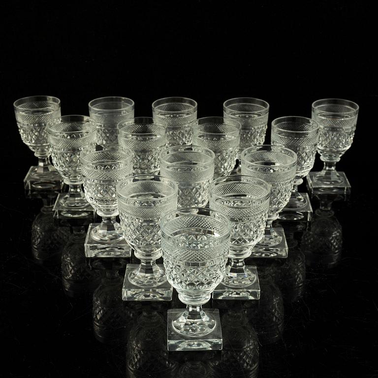 22 'Kent' glasses, Kosta.