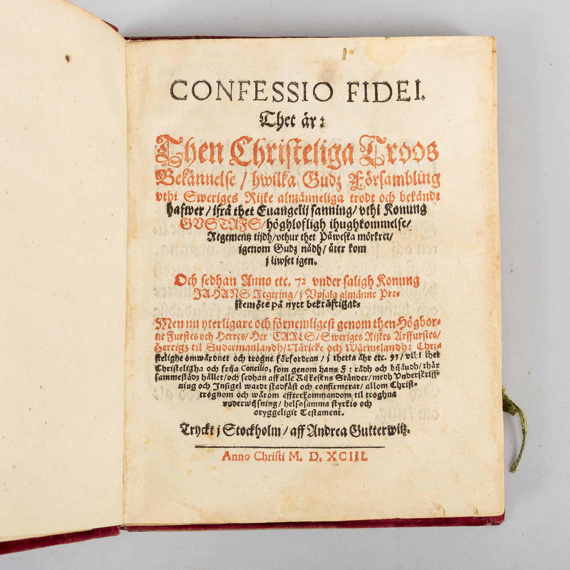 Svenskt 1500-tal i samtida sammetsband.