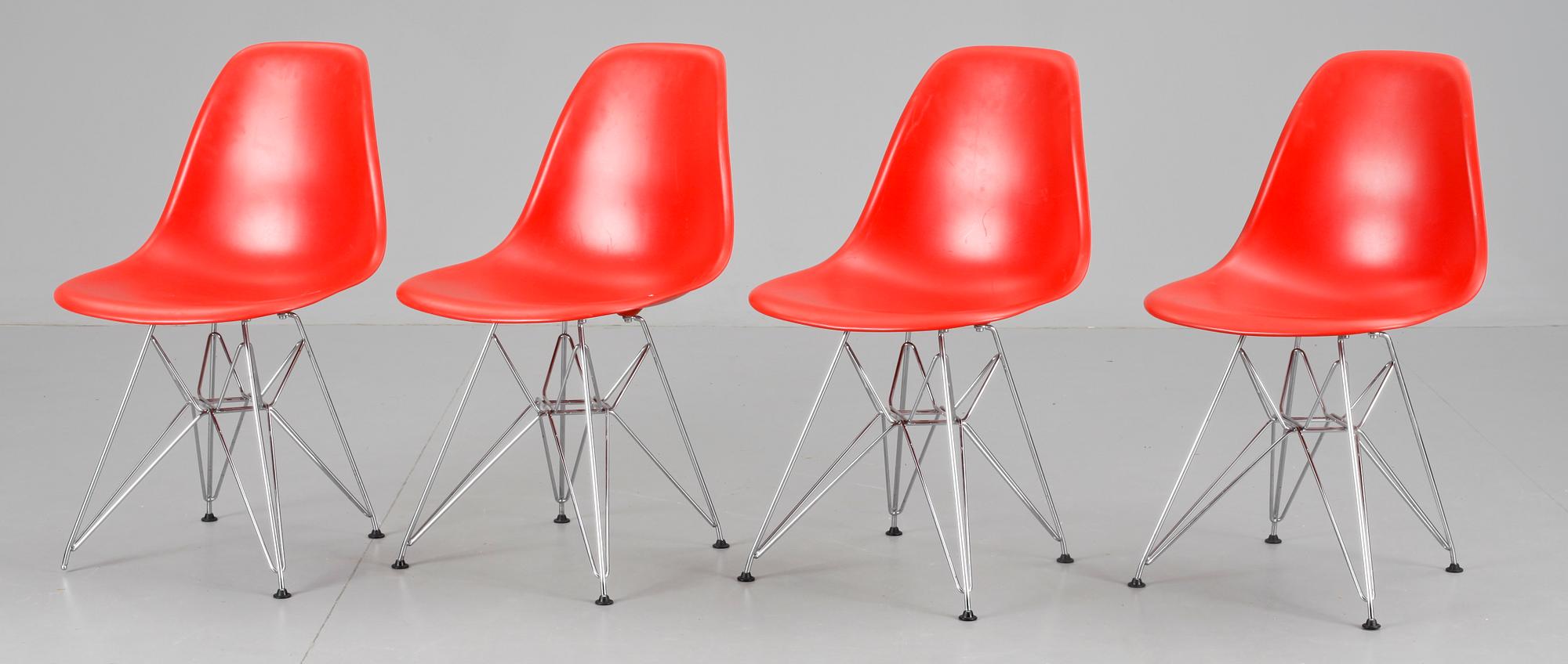 STOLAR, 4 st, 'Eiffel tower, DSR', Eames, Vitra. 1900-talest slut.