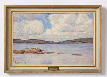 Fritz Lindström, "Molnhimmel över sjön".