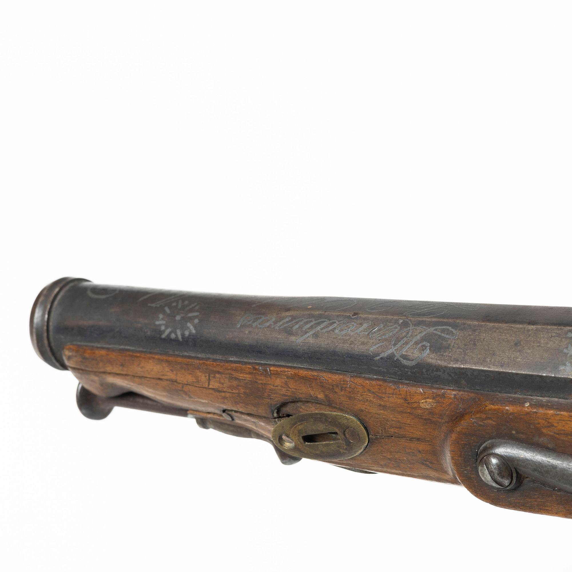 Hammerlock pistol, Spanish, dated 1841.