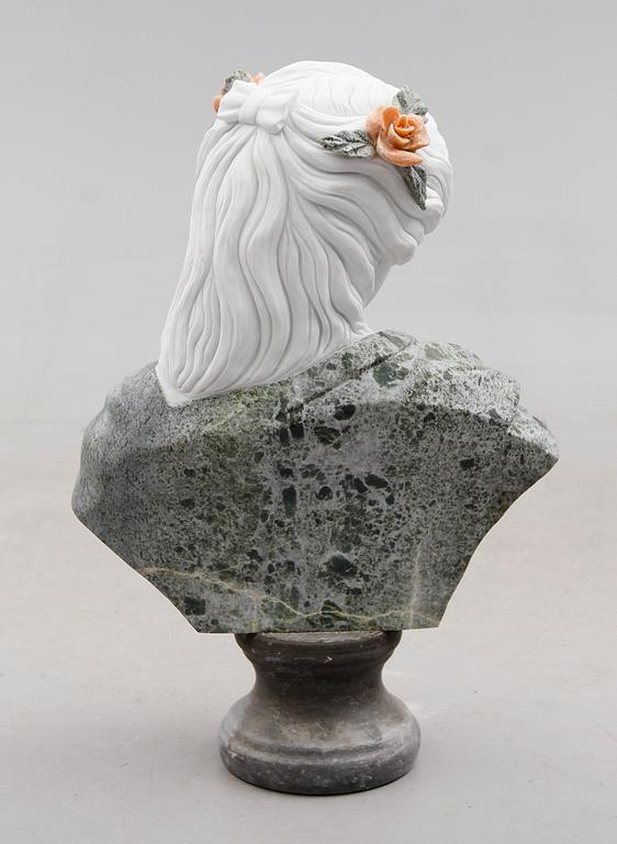 SKULPTUR, marmor, sent 1900-tal.