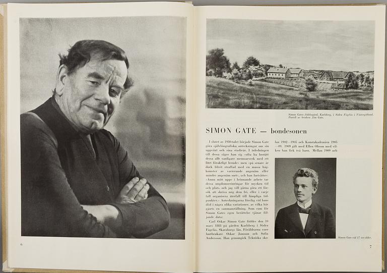 A lot of eight books regarding Orrefors glasbruk.