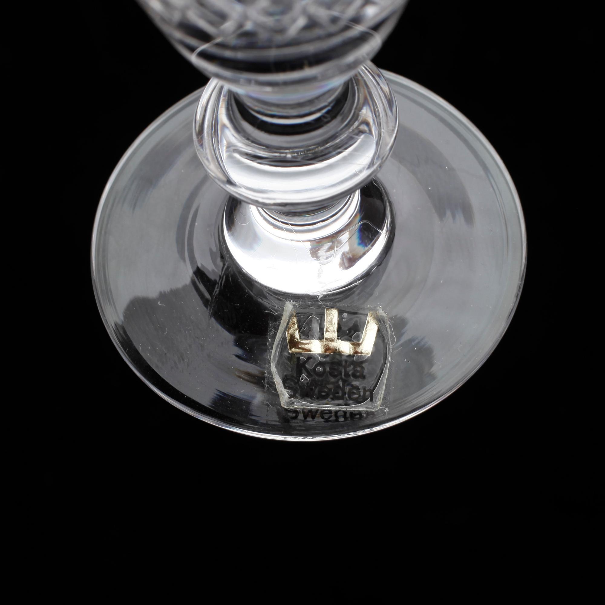 GLASSERVIS, 41 delar, "Diamant", Kosta, 1900-talets andra hälft.