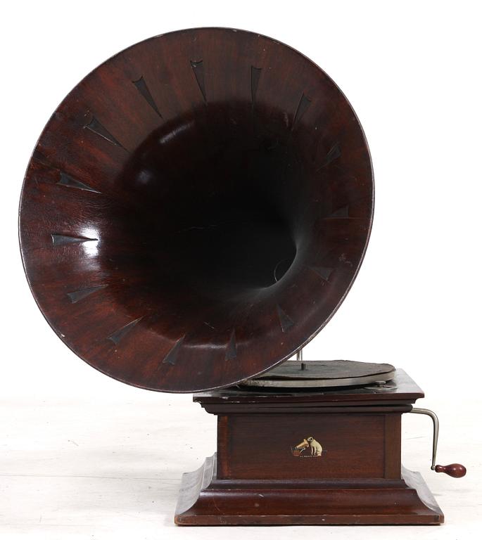 TRATTGRAMMOFON, His Master's Voice, 1900-talets början.