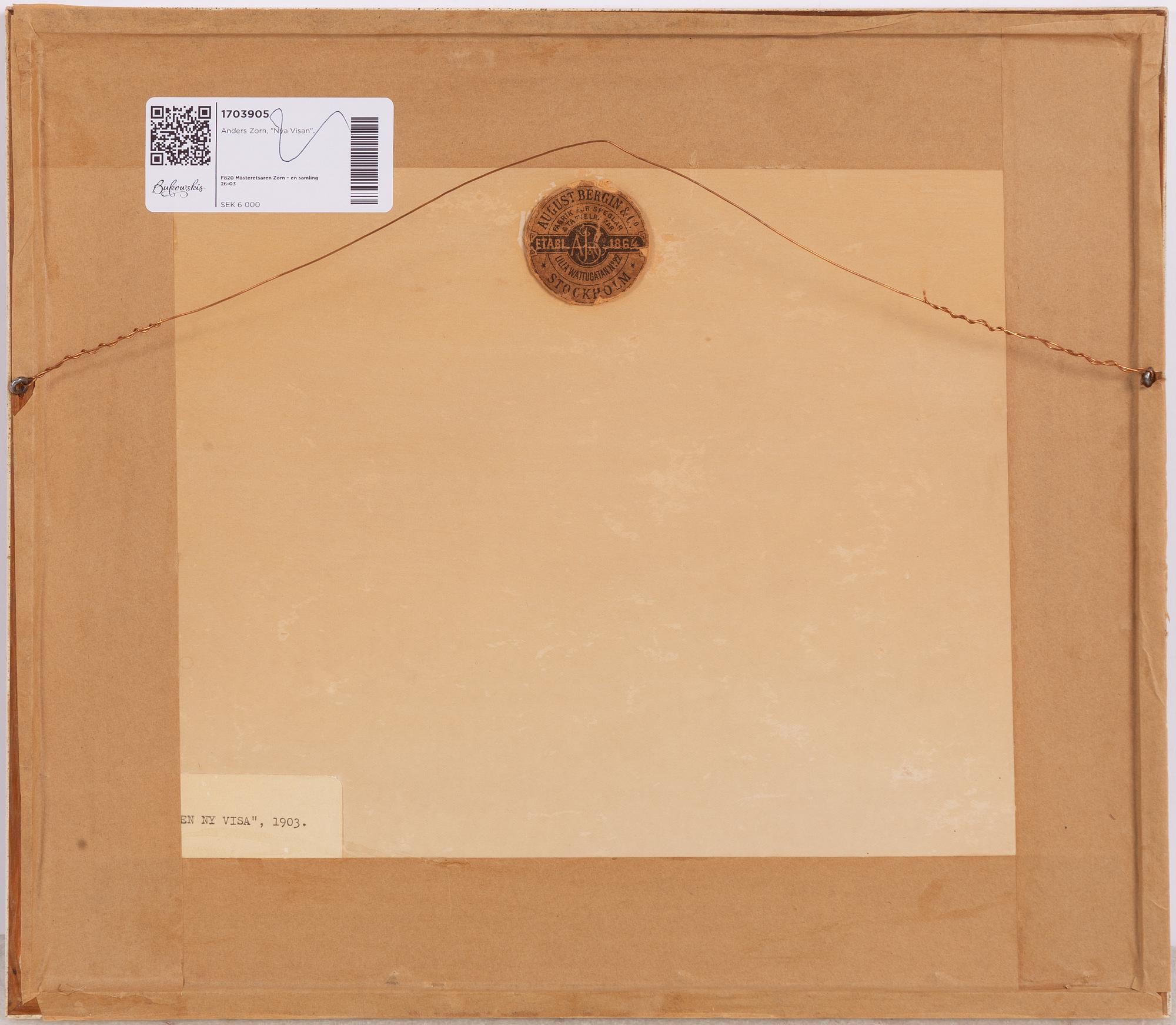 Anders Zorn, "Nya Visan".