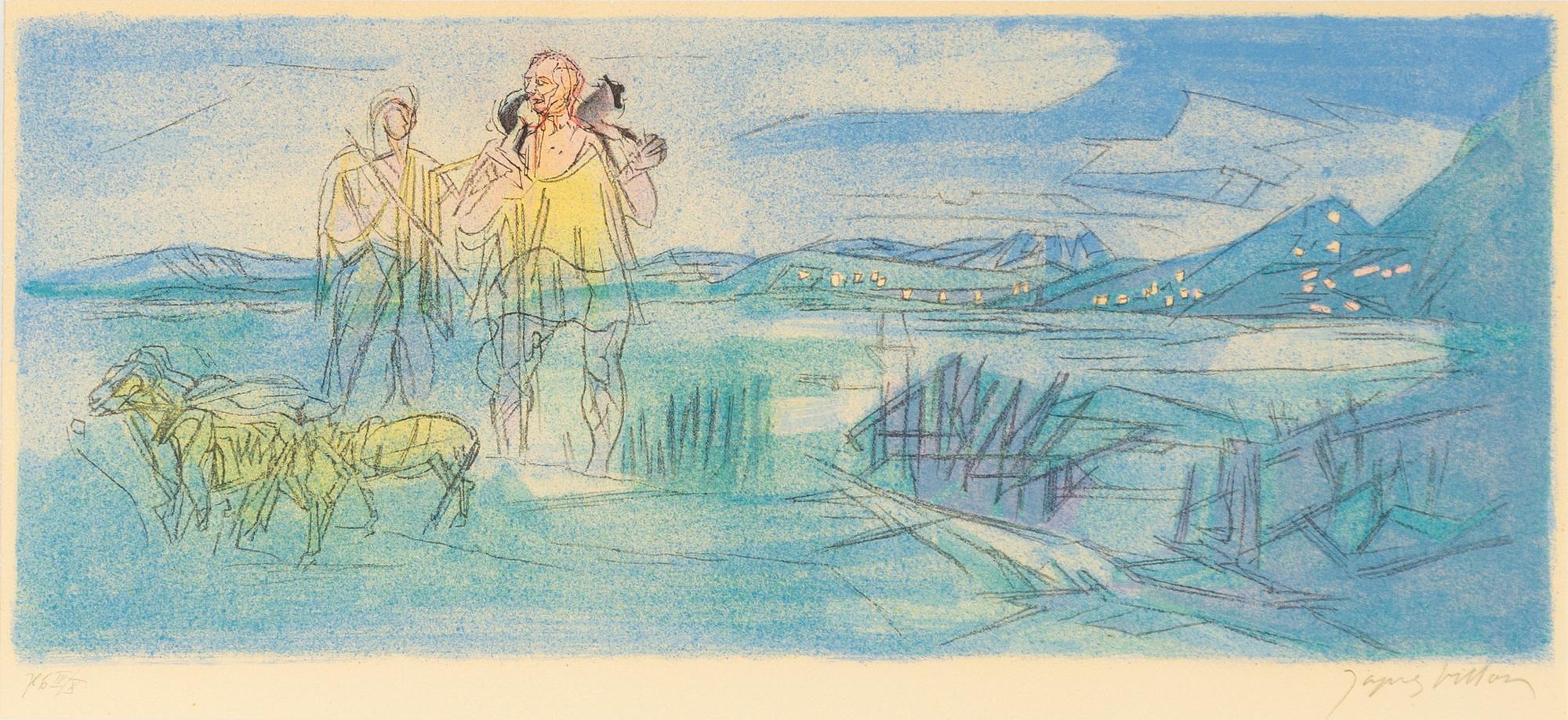 Jacques Villon,"Moeris et Lycidas attendent Virgile".