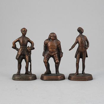 Allan Ebeling, sculptures, 3, signed.
