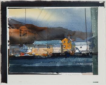 Lars Lerin, watercolour, signed.