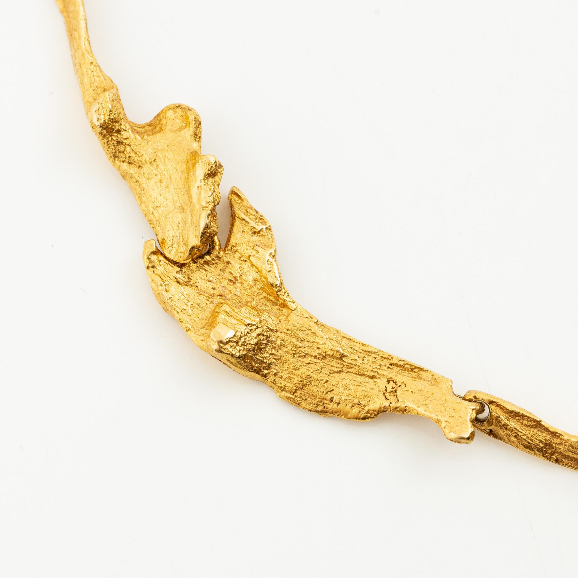 Björn Weckström, Necklace, 18K gold, "Mariehand", Lapponia.