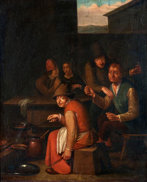 FLAMLÄNDSK SKOLA, olja på pannå, 1600/1700-tal.