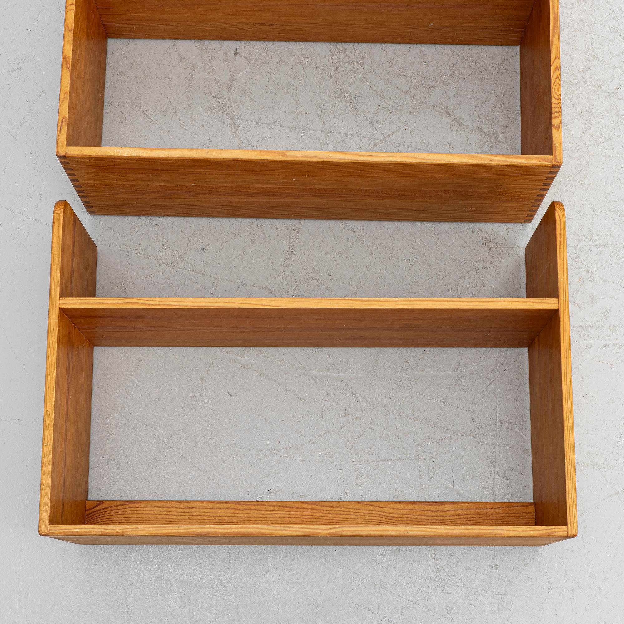 Børge Mogensen, three pine chelves, presumably Karl Andersson & Söner, second half of the 20th century.